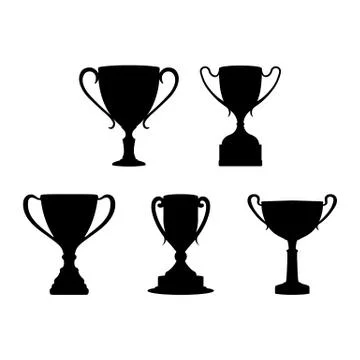 Cup winners of competitions, competitions. Simple design. Stock Illustration