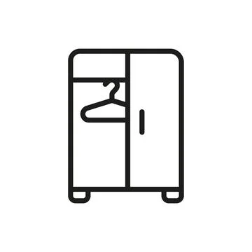 Cupboard bedroom icon vector basic design Illustrazione stock