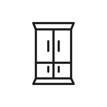 Cupboard bedroom icon vector basic design Illustrazione stock