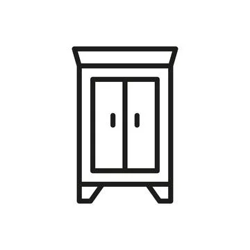 Cupboard bedroom icon vector basic design Illustrazione stock