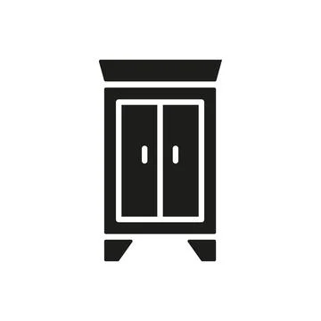Cupboard bedroom icon vector basic design Illustrazione stock