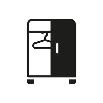 Cupboard bedroom icon vector basic design Illustrazione stock