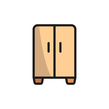 Cupboard bedroom icon vector basic design Illustrazione stock