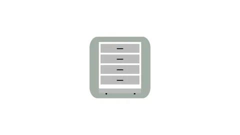 Cupboard icon animation for video motion graphics Stock Footage 149934657