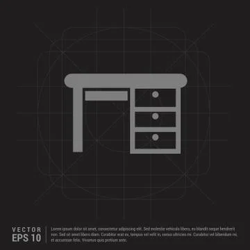 Cupboard Icon - Black Creative Background Stockillustratie