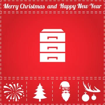 Cupboard Icon Vector Stock Illustration