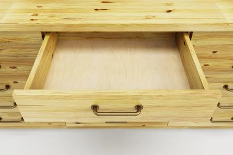 Cupboard with opened drawer Stock-Illustration