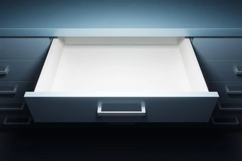 Cupboard with opened drawer Stock Illustration