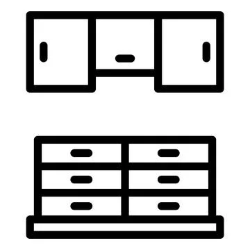Cupboard Vector Icon Design Illustration Stock Illustration