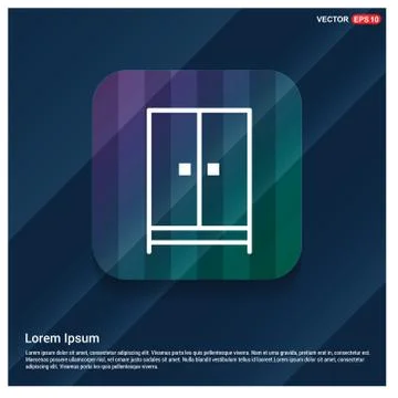 Cupboard wardrobe icon 库存插图