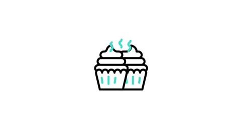 Cupcake Animated Icon Stock Footage 320341516