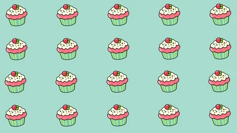 Cupcake animation background Stock Footage 317415669