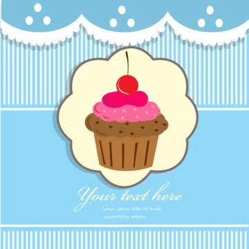 Cupcake background Stock Illustration