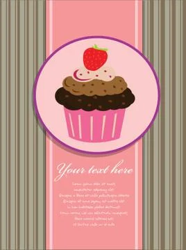 Cupcake background Stock Illustration