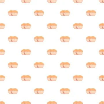 Cupcake bakery treats seamless repeating pattern background Illustrazione stock