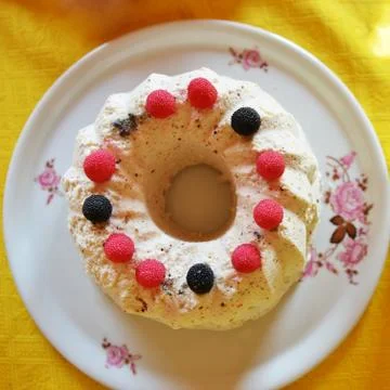 Cupcake with berries Stock Photos