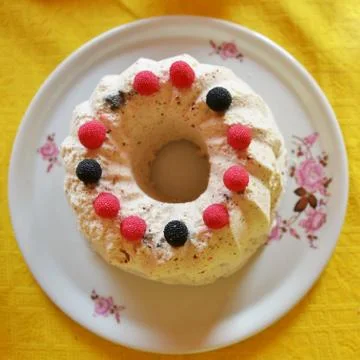 Cupcake with berries Stock Photos