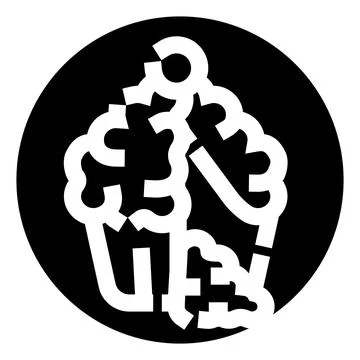 Cupcake with brain shape frosting representing sweet intelligence Stock-Illustration