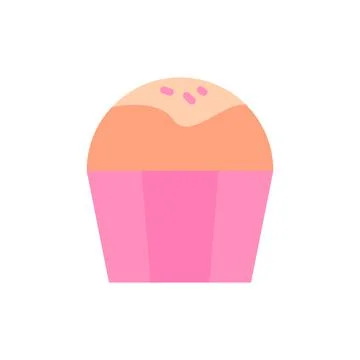 Cupcake cake color icon. Simple color vector elements of religious holiday for Stock Illustration