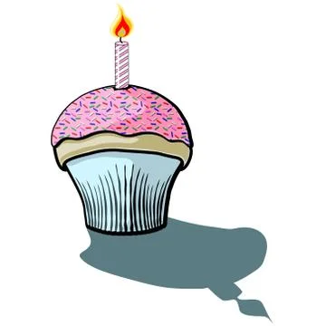 CupCake Candle Illustrazione stock