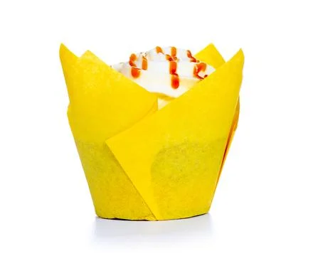 Cupcake with caramel Stock Photos