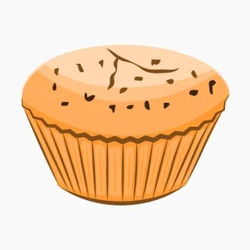 Cupcake cartoon Icon. Stock Illustration