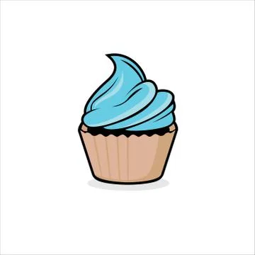 Cupcake cartoon Stock Illustration