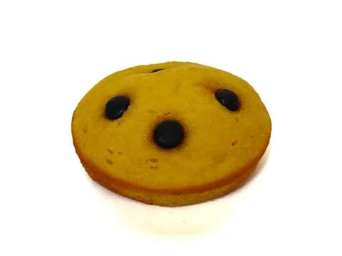 Cupcake with choco chips isolated on a white background Stock Photos