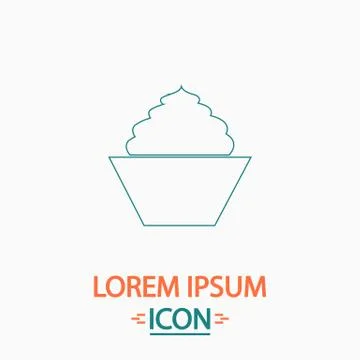 Cupcake computer symbol Stock Illustration