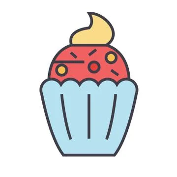 Cupcake concept. Illustrazione stock