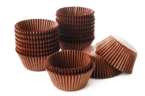 Cupcake cup on white background Stock Photos