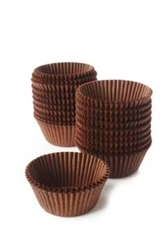 Cupcake cup on white background Stock Photos