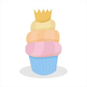 Cupcake dessert cartoon design vector illustrator Stock Illustration