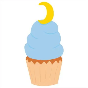 Cupcake dessert cartoon design vector illustrator Stock Illustration