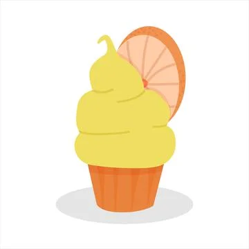 Cupcake dessert cartoon design vector illustrator Stock Illustration