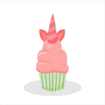 Cupcake dessert cartoon design vector illustrator Stock Illustration