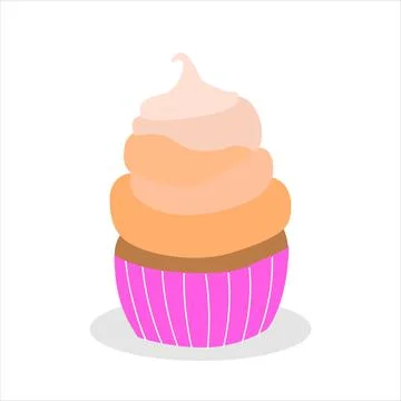 Cupcake dessert cartoon design vector illustrator Stock Illustration