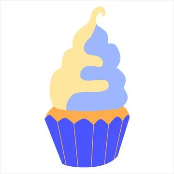 Cupcake dessert cartoon design vector illustrator Stock Illustration