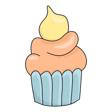 Cupcake dessert cartoon design vector illustrator Stock Illustration