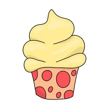 Cupcake dessert cartoon design vector illustrator Stock Illustration
