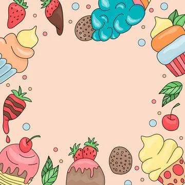 Cupcake dessert cartoon design vector illustrator Stock Illustration