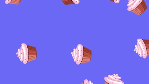 Cupcake flat animation color background Stock Footage 179049807