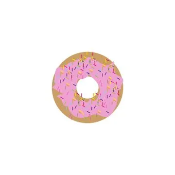 Cupcake flat icon isolate on white background vector illustration Stock Illustration