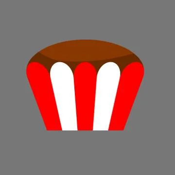 Cupcake in flat style vector illustration Stock Illustration