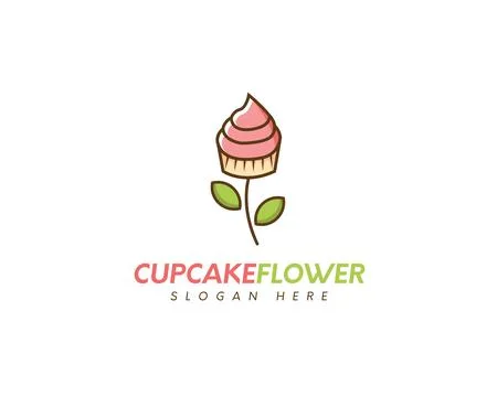Cupcake Flower Creative Design	 Illustrazione stock