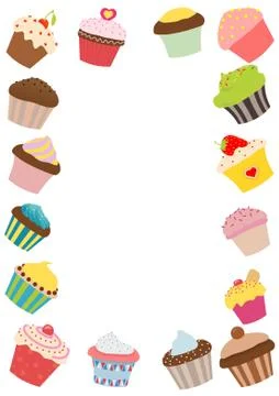 Cupcake frame Stock Illustration