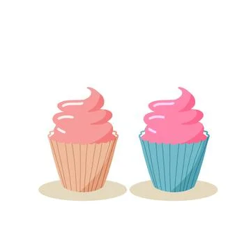Cupcake with froasting Stock Illustration