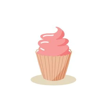 Cupcake with froasting Illustrazione stock