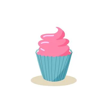 Cupcake with froasting Stock Illustration