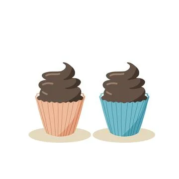 Cupcake with froasting Stock Illustration